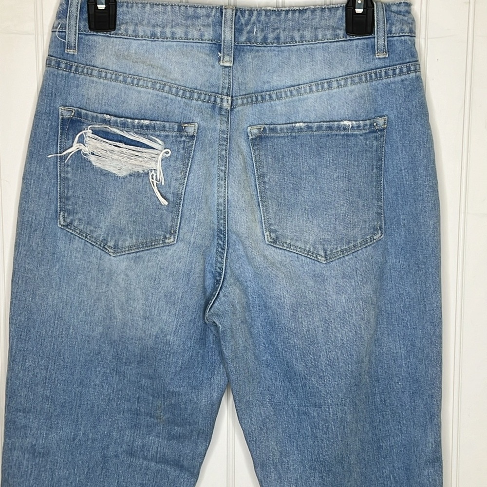 Flying Monkey Super High Rise Rigid Straight Distressed Jeans Size 27 - Picture 9 of 13